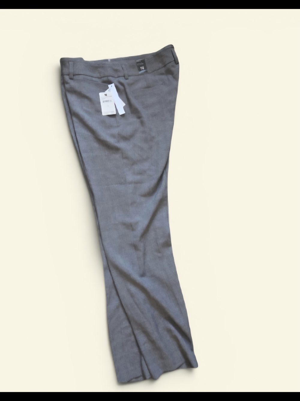 Amanda & Chelsea Heather Grey Straight-Leg Dress Pants